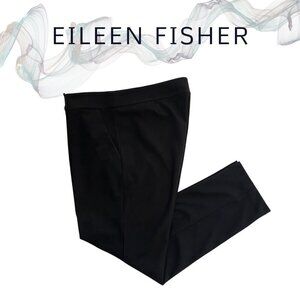 Eileen Fisher Women's Black Stretch Tapered Leg Dress Pants, Size 12 #212